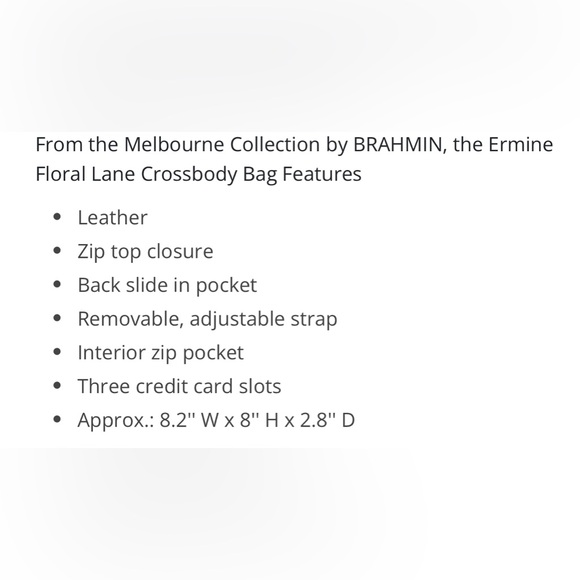 S🚫LD NWTAuthenticBRAHMINMelbourneCollectionErmine Floral LaneCrossbodyBag&Wallet - Picture 2 of 4